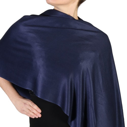 Navy Wedding Shawl Navy Blue Pashmina Shawls and Wraps Navy Etsy UK