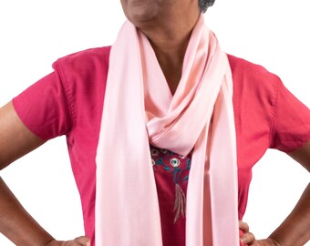 Pink Pashmina Shawl: Fair Trade Viscose Bridal Wrap