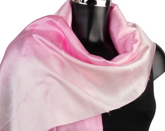 Baby Pink Silk Scarf, Handmade Present, Womens Pink Scarf, Ethical Clothing Scarves And Wraps, Gift For Mother, Lightweight Scarf Fair Trade