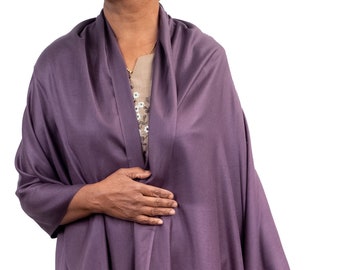 Dark grape pashmina scarf shawl wrap fair trade