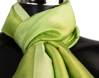 Green Thai Silk Cotton Scarf Scarves Wrap Pashmina Cape Striped Shawl Large Soft