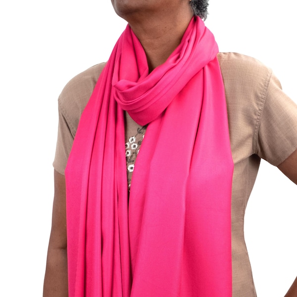 Cadeau de demoiselles d’honneur, Châle Fuchsia, Fuchsia Pashmina, Châle de mariage, Enveloppement de mariée rose, Écharpe de mariage, Écharpe rose vif, Cadeau pour petite amie,