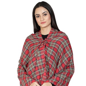 Tartan Shawl, Red Tartan Scarf, Plaid Pashmina, Royal Stewart, Christmas Scarf, Plaid Shawl, Accessories, Fair Trade Gift, Unisex Scarf