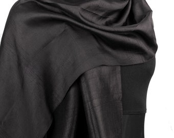 large black silk scarf