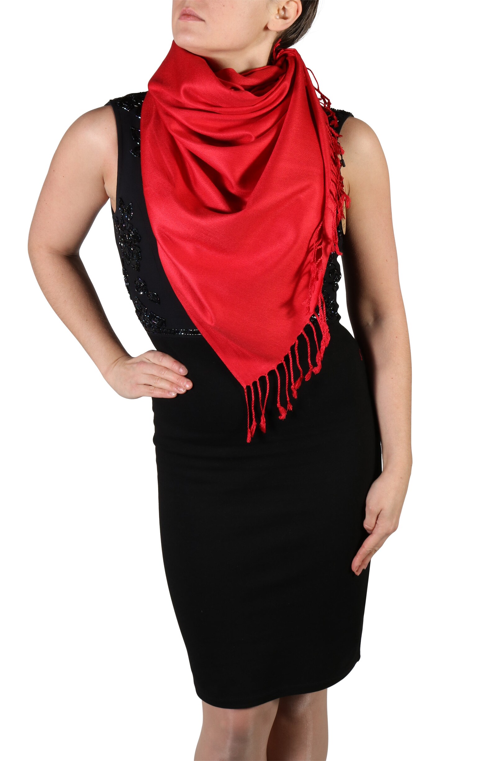 Red Pashmina Wedding Shawl Large Red Scarf Bridal Wrap Etsy UK