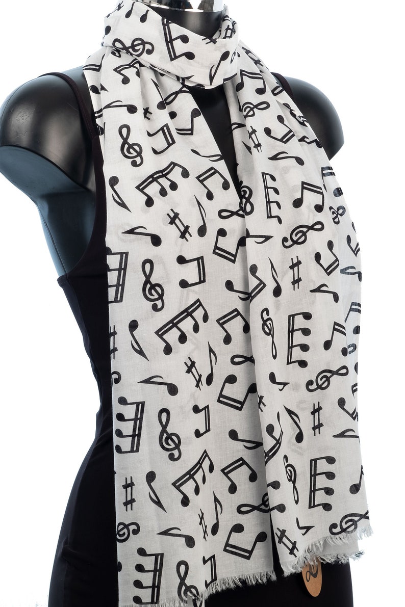 Musical Scarf Music Note Scarves Music Teacher Scarf Gift Etsy