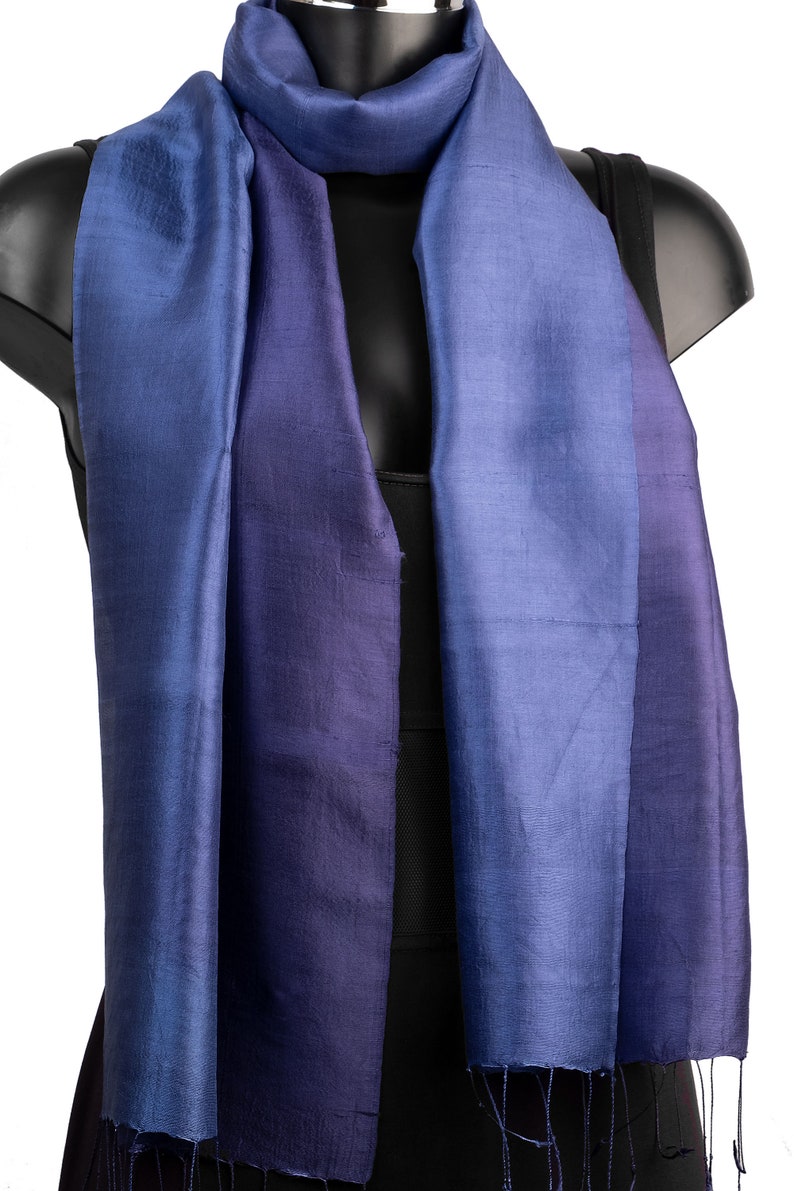 Navy Blue Silk Scarf Raw Silk Wholesale Scarves Women Neck Etsy UK