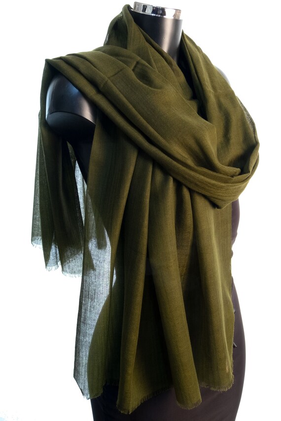verde bufanda de pashmina bufandas chales Etsy España