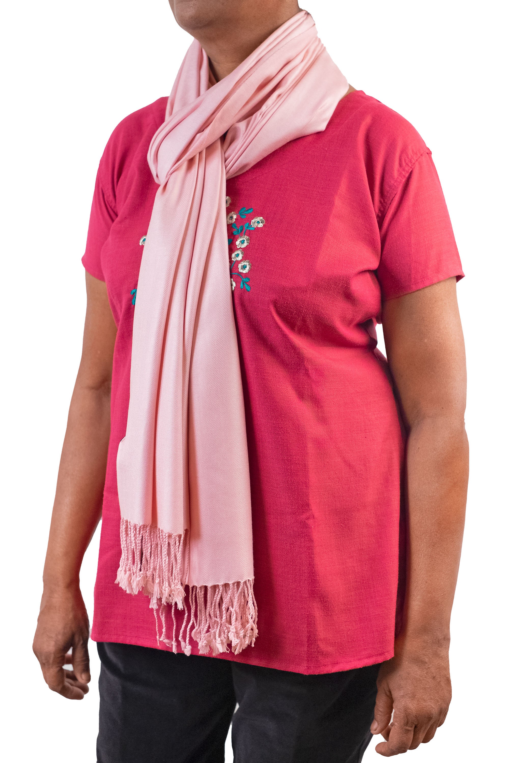 Baby Pink Shawl, Pink Pashmina Scarf, Wedding Shawl, Bridal
