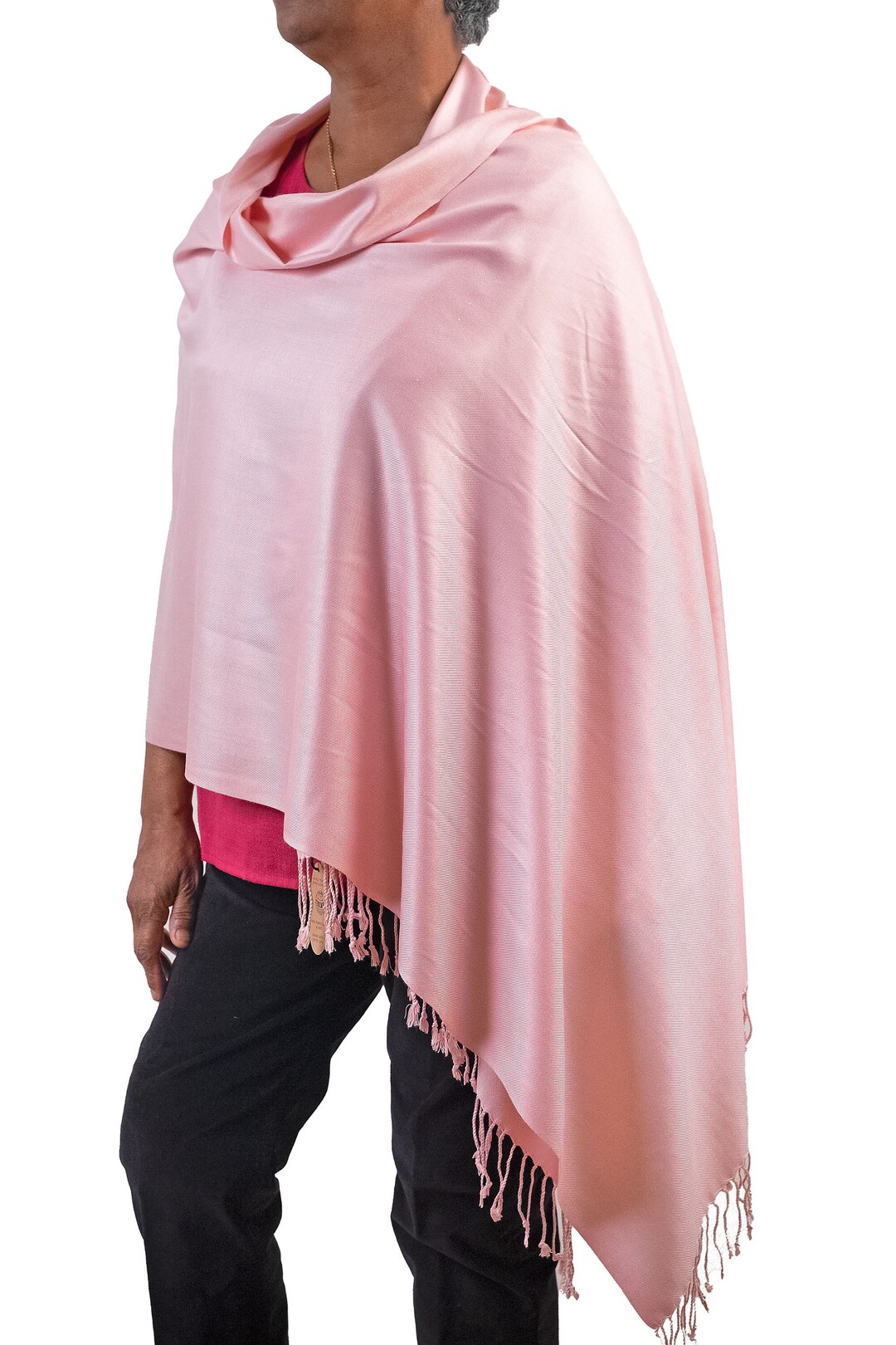 dusty pink shawl for wedding