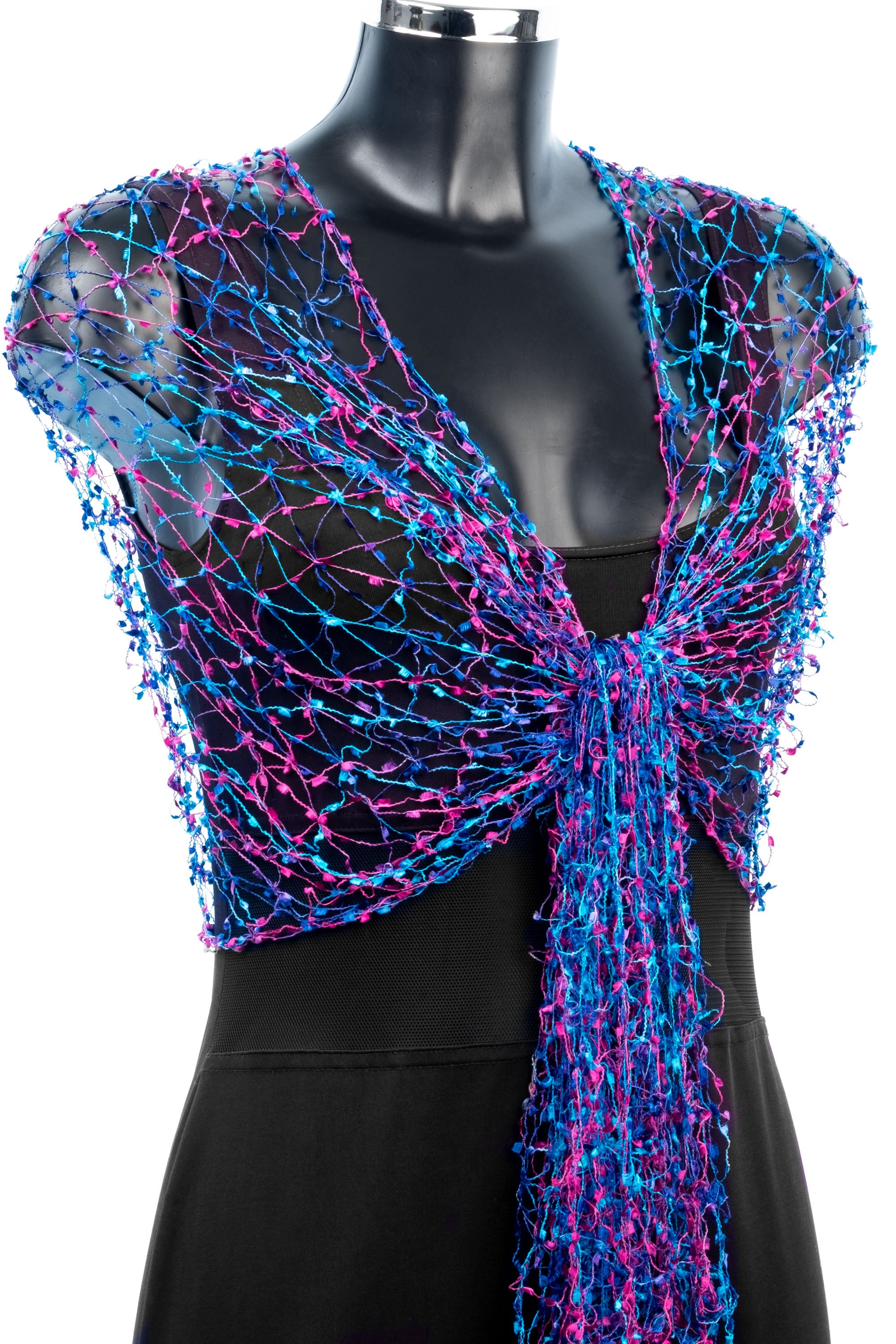 Small Neck Scarf Ethical Accessories York Scarves Blue Pink Etsy UK