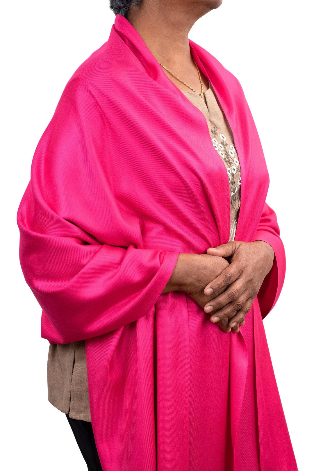 cerise pink shawl for wedding