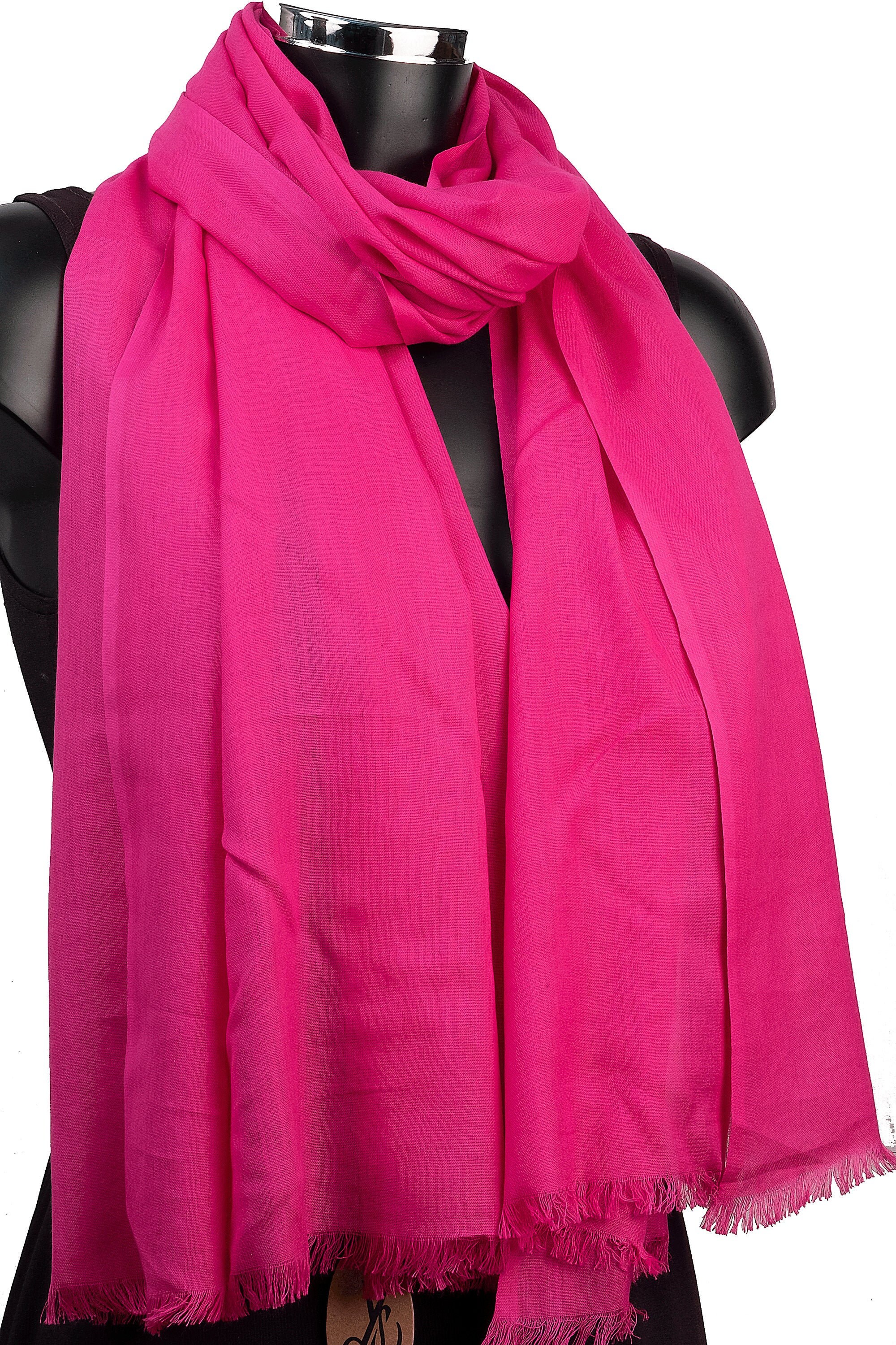 Coach - Authenticated Scarf - Cashmere Pink Plain for Women, Never Worn, with Tag
