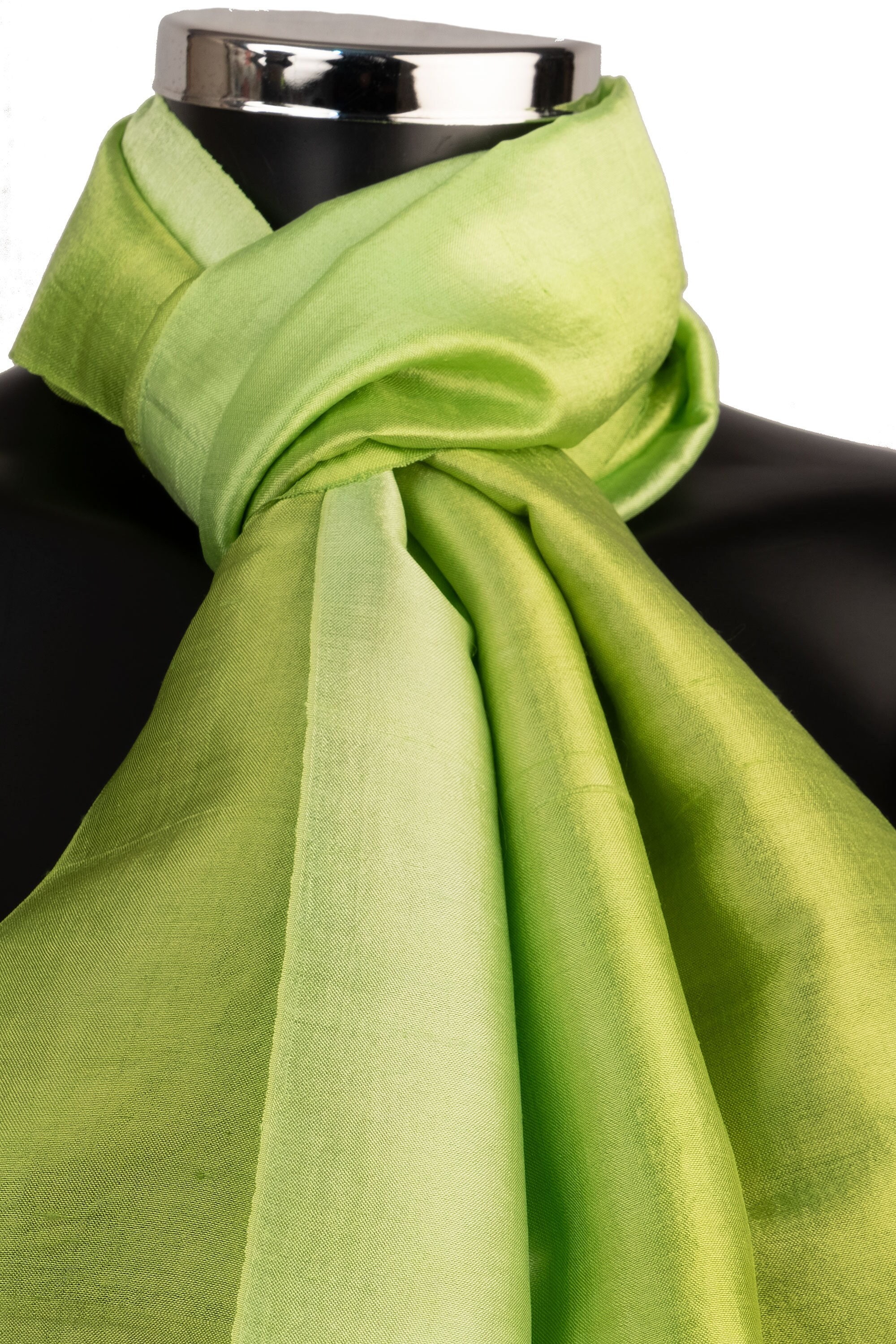 Green Silk Scarf Bright Green Scarf Parrot Green York Scarves Raw