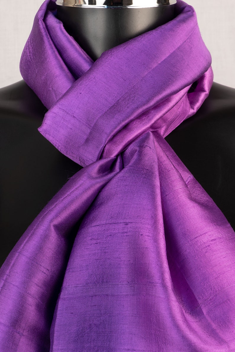 Purple Silk Scarf York Scarves Raw Silk Scarves Wholesaler Etsy