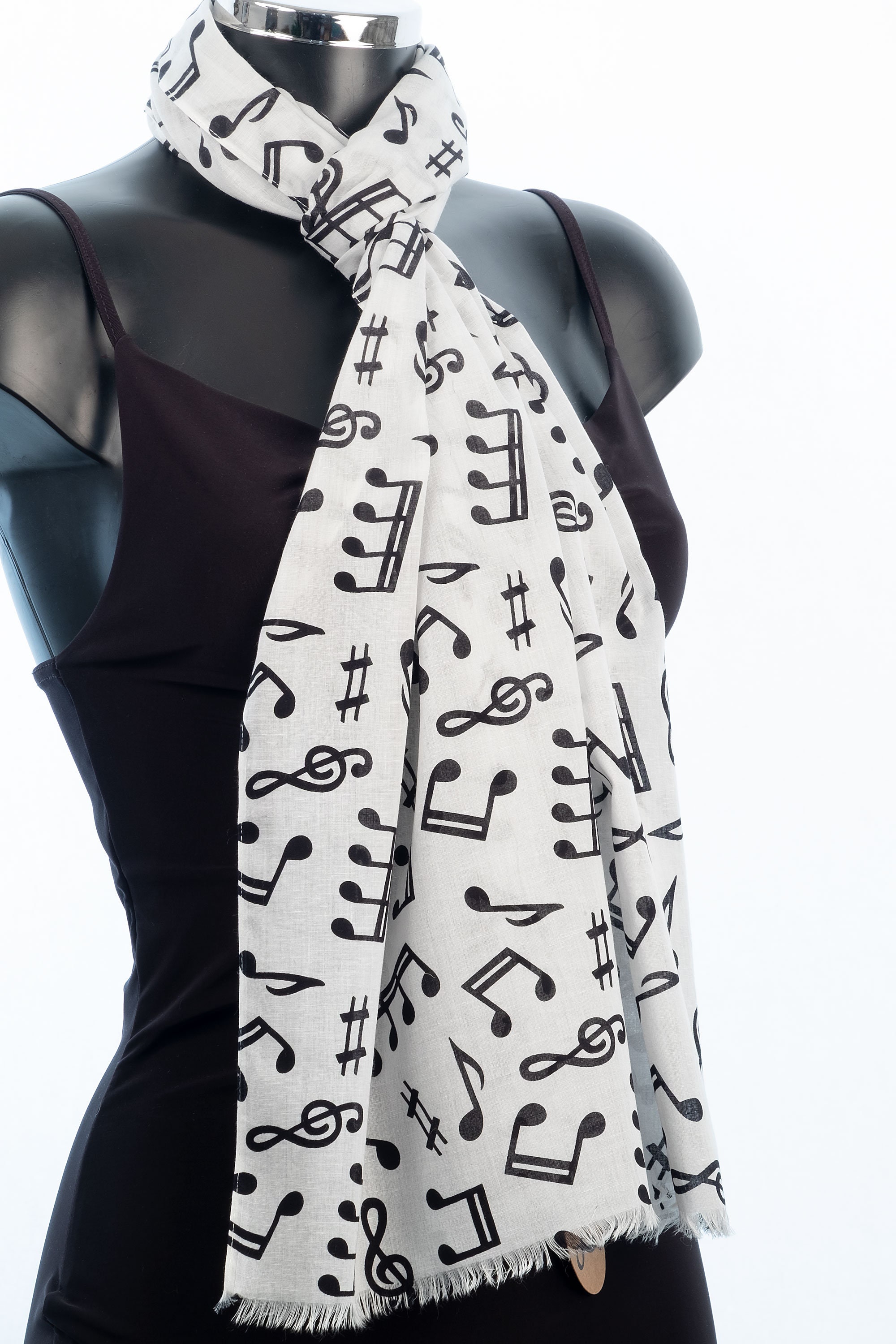 Musical Scarf, Music Note Scarves, Music Teacher Scarf, Gift