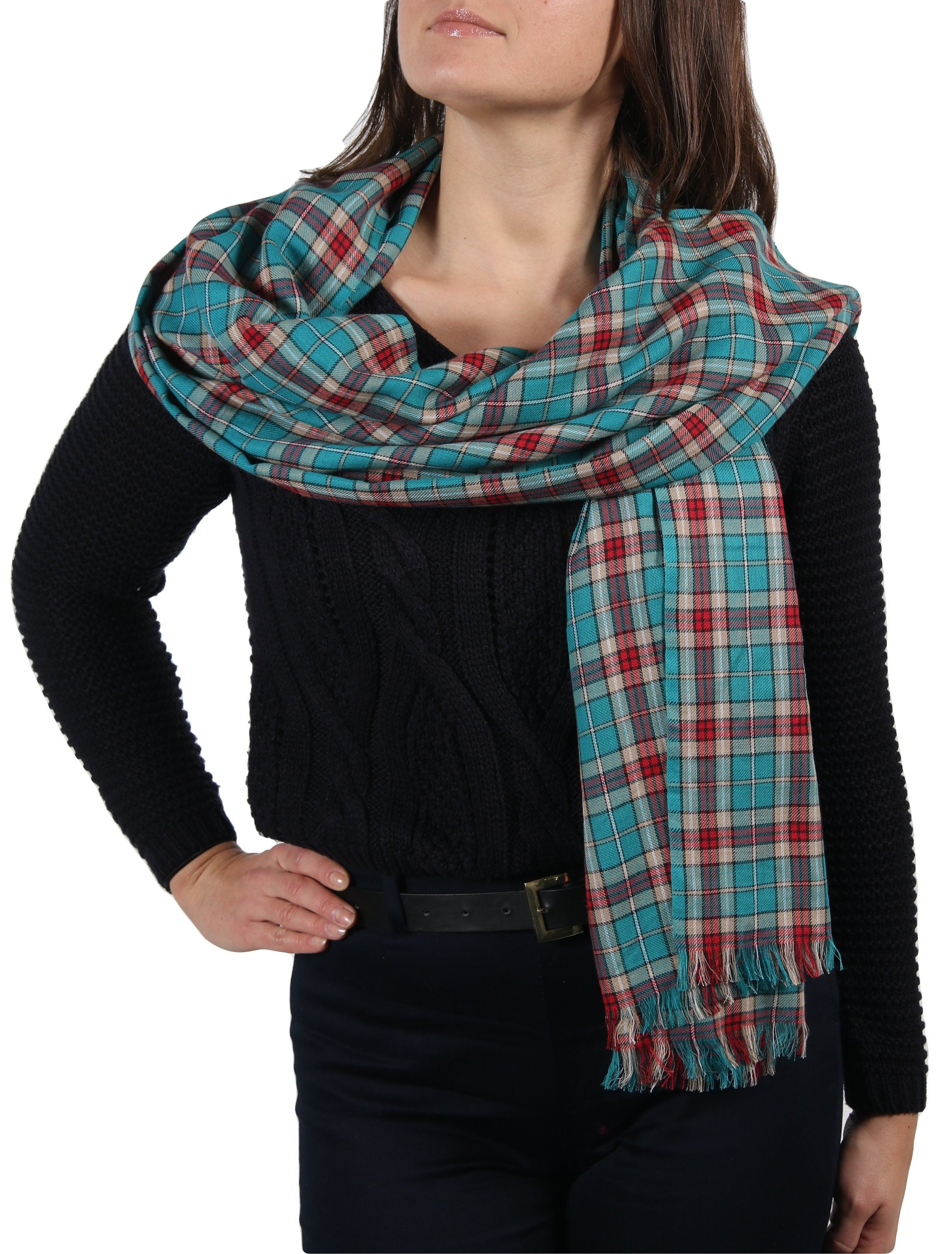 Sciarpa Scozzese In Cotone: Scialle Scozzese Del Commercio Equo E Solidale, Regalo Scozzese - Italia - Foto 12