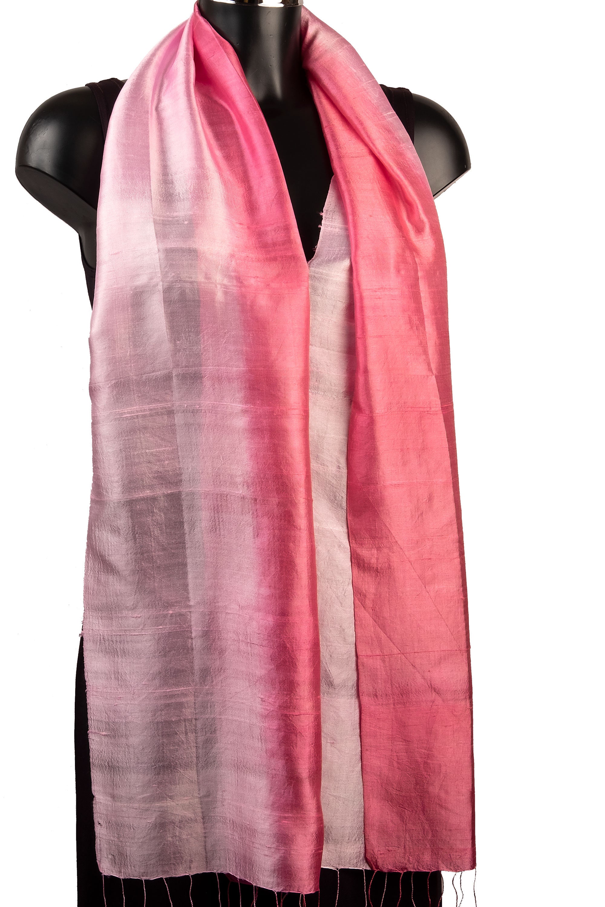 Rose Pink Silk Scarf Handmade Scarf Womens Pink Scarf Etsy