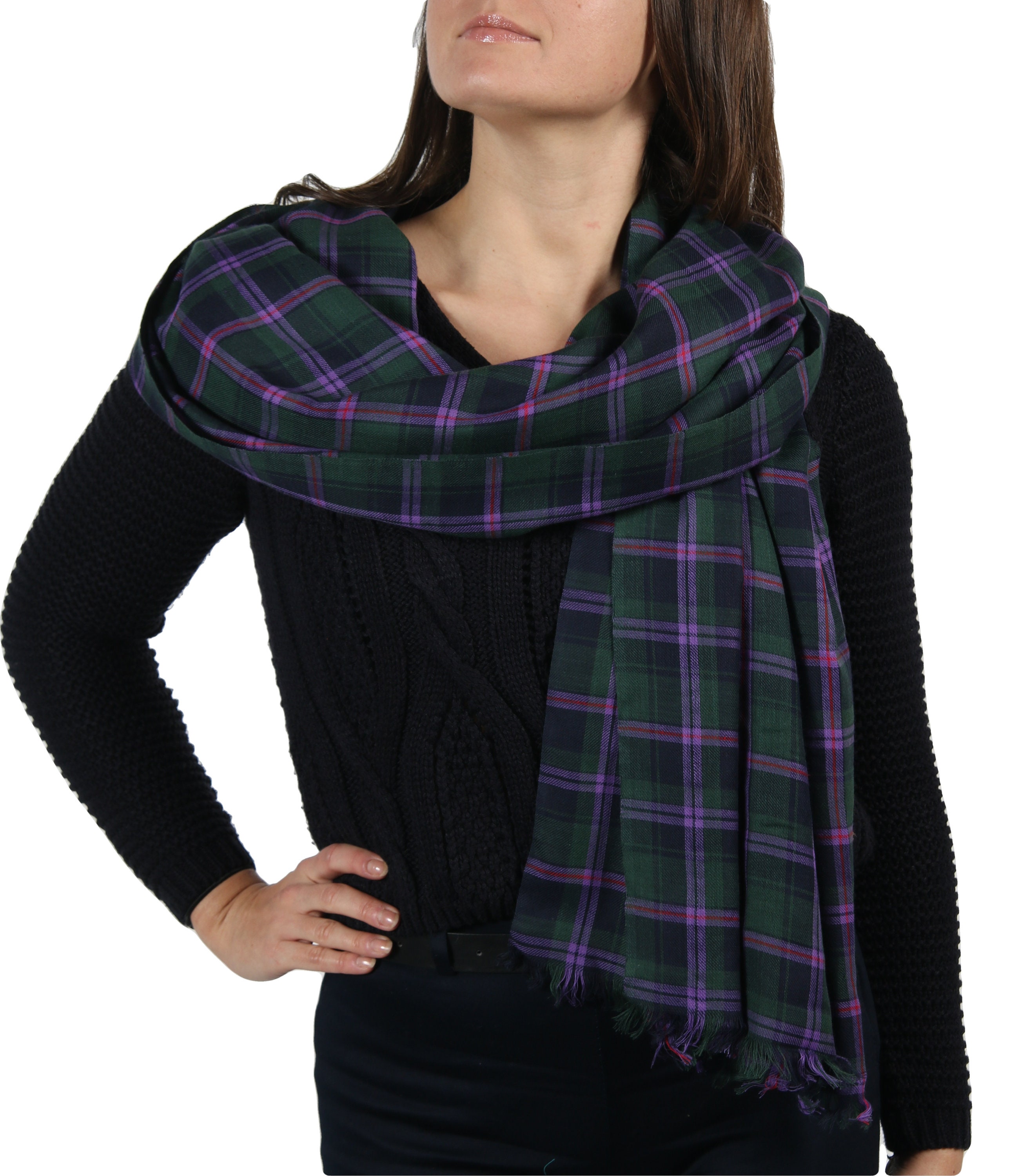 A Tartan Scarf as a Winter Scarf for Women/plaid Shawl Zara Etsy UK
