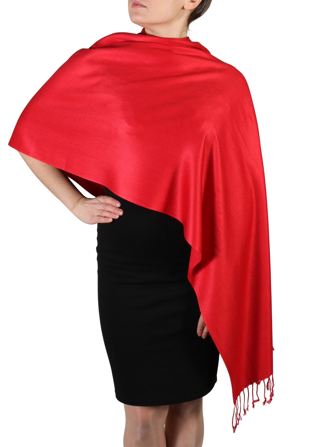 Red Pashmina Wedding Shawl Large Red Scarf Bridal Wrap Etsy UK