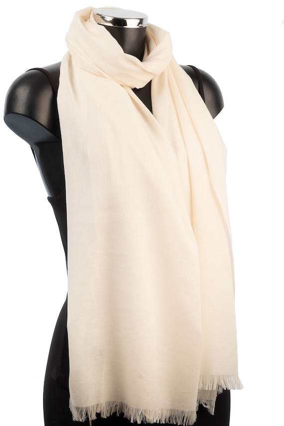 Crema marfil Pashmina Regalo de chal de boda - Etsy México