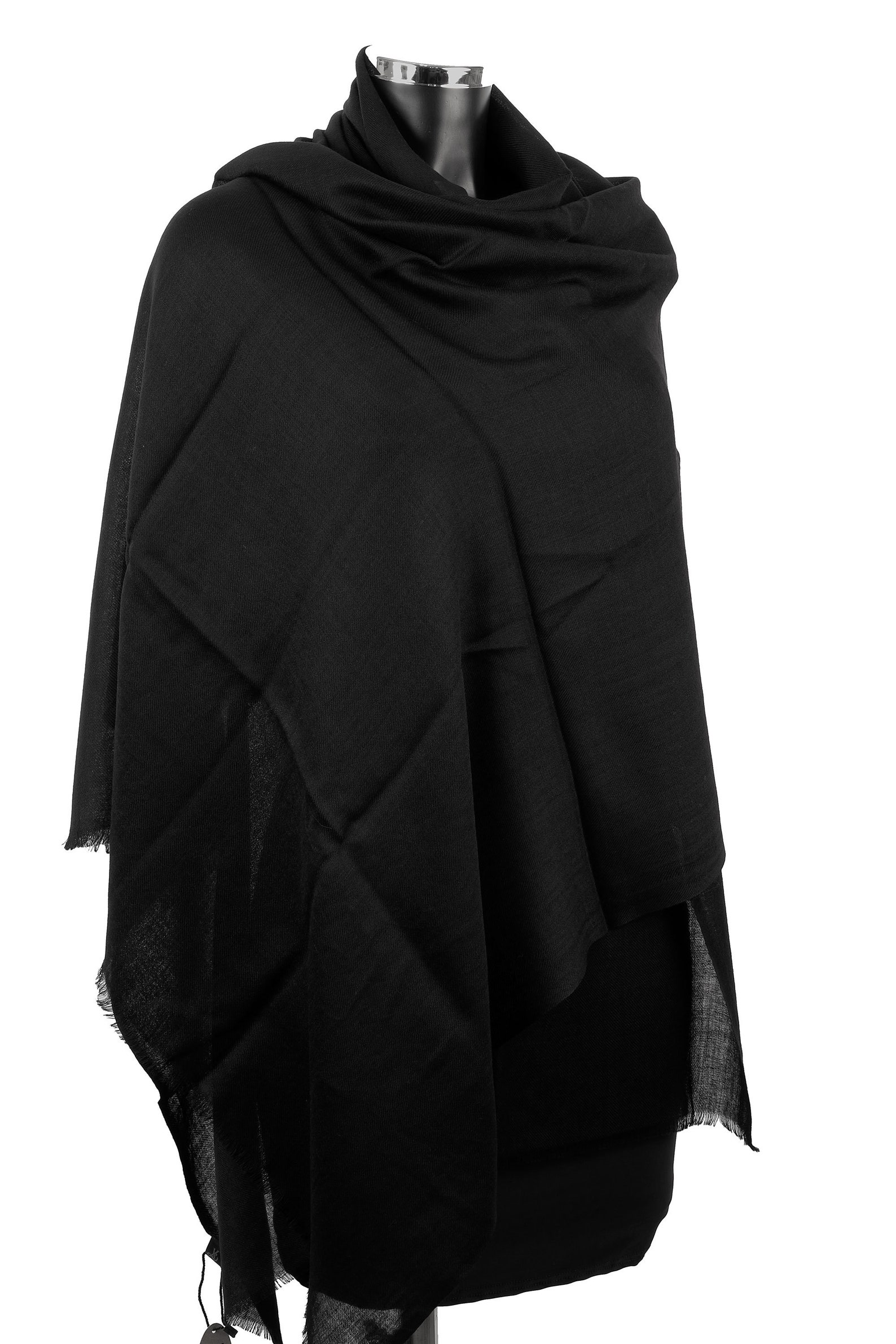 Wool Blanket Shawl Black Pashmina Over Size Scarf Large Etsy