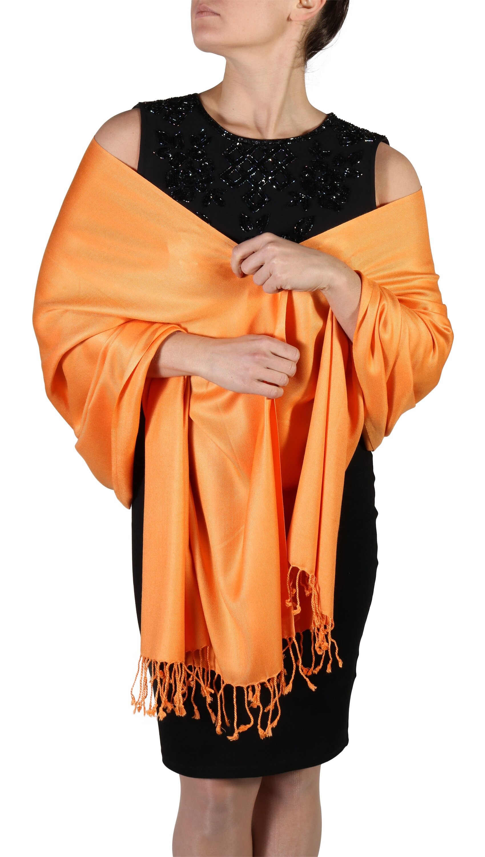 Orange Shawl Orange Pashmina Wraps And 