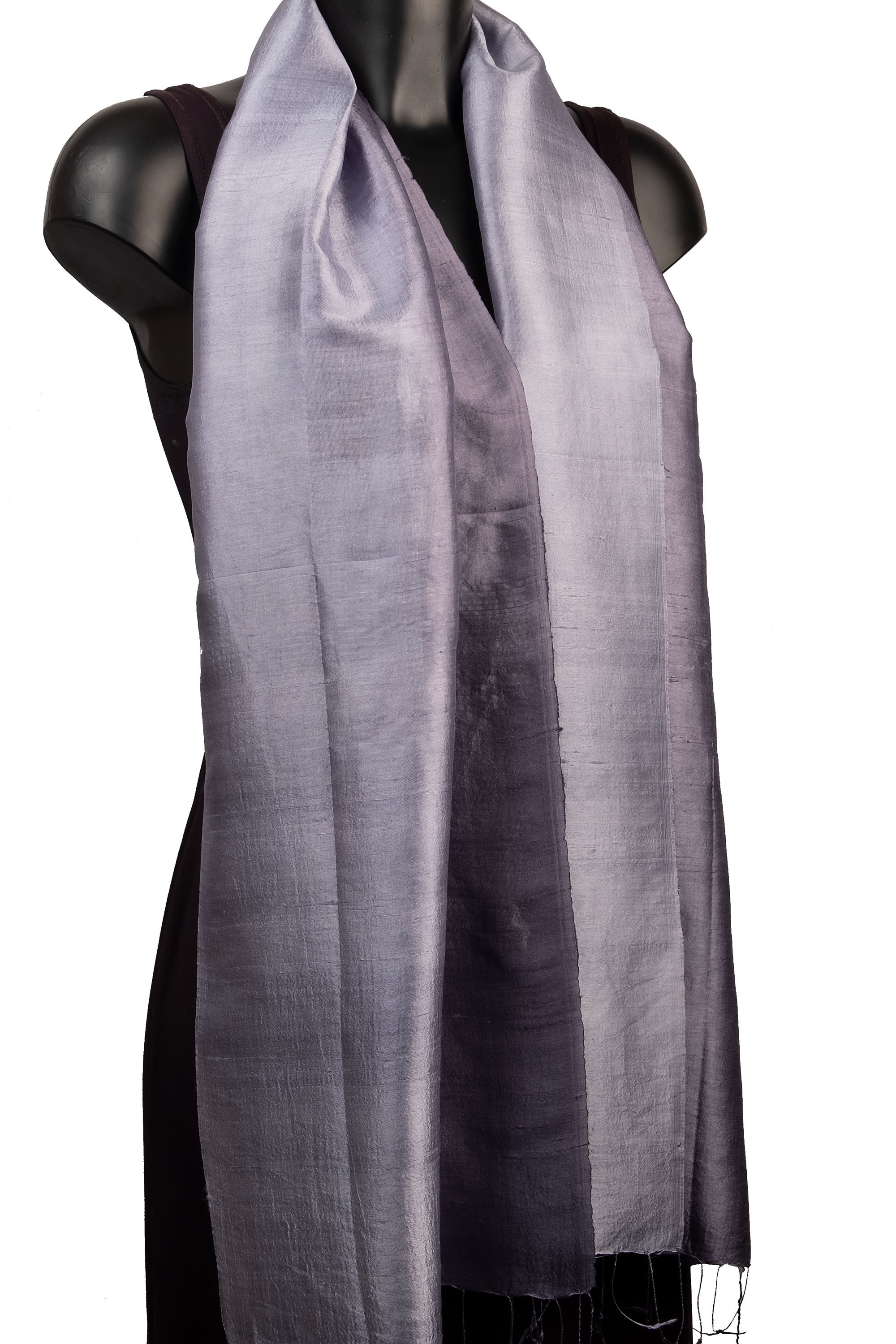 Grey Silk Scarf, Silver Scarf, Raw Silk Scarves, Elegant Gray Scarf, Two Tone Silk Scarf, Charcoal Scarf Silk, Shiny Scarf, York Scarves