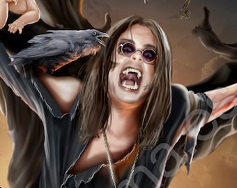 Ozzy Osbourne Poster - Classic Metal Illustration Decor