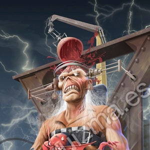 Eddie Iron Maiden in electric chair Poster image 1