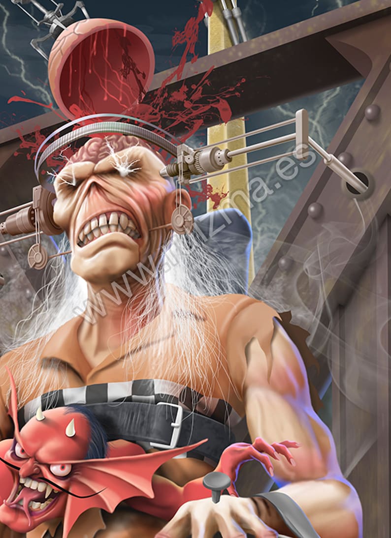 Eddie Iron Maiden in electric chair Poster image 2