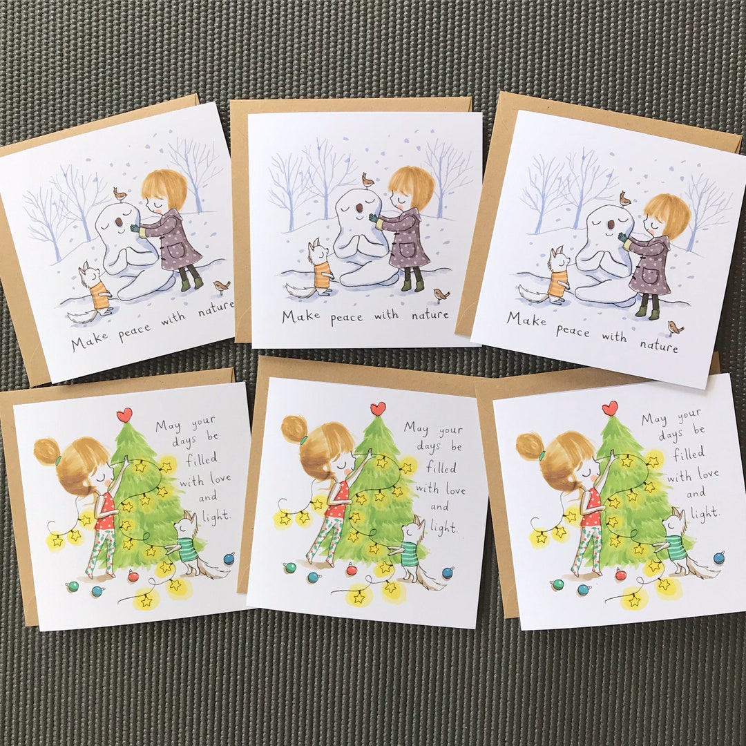 6 Christmas Cards by Cally Jane Studio - Etsy