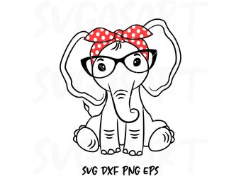 Free Free 235 Elephant With Glasses Svg SVG PNG EPS DXF File