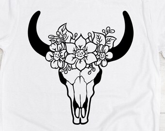 Download Bull Skull Clipart Etsy