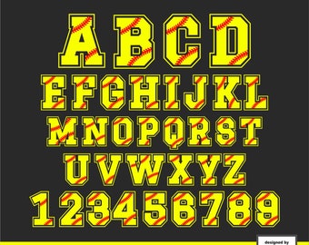 Download Softball Letters Svg Etsy