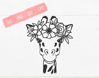 Download Giraffe Flower Crown Etsy
