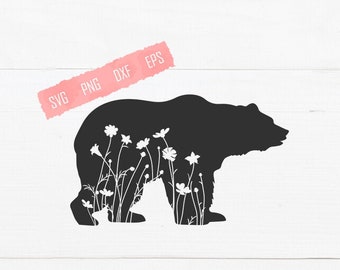 Download Floral Bear Svg Etsy