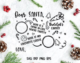 Download Dear Santa Tray Svg Etsy PSD Mockup Templates
