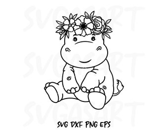 Download Baby Hippo Svg Etsy