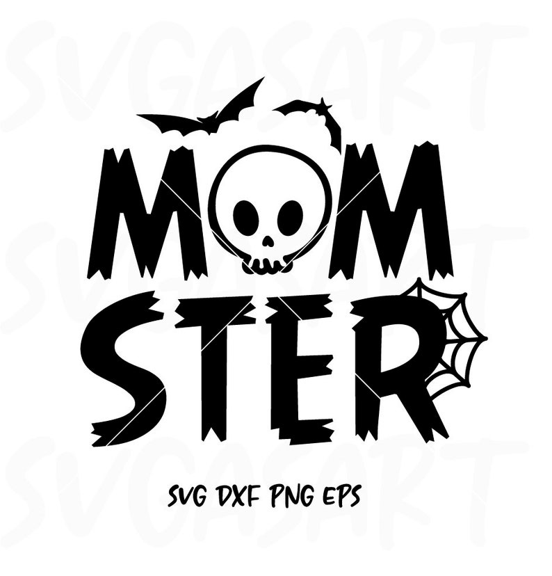 Download Halloween Momster Monster Mom SVG Shirt Print | Etsy