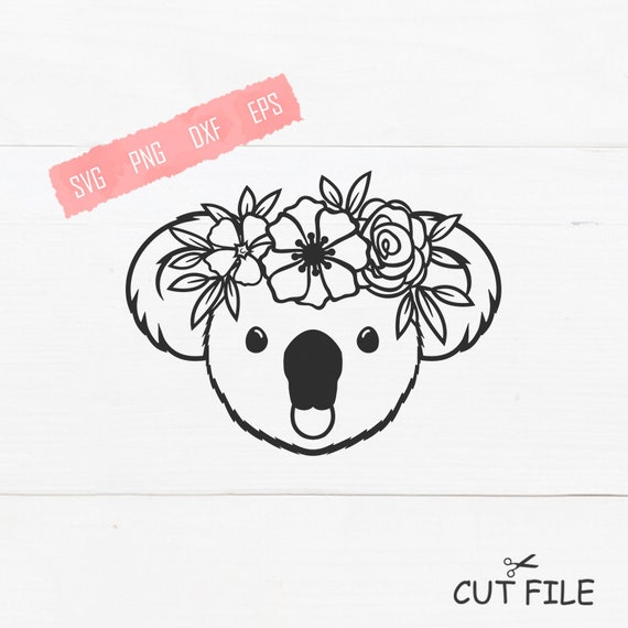 Download Floral Koala Head SVG Shirt Print | Etsy