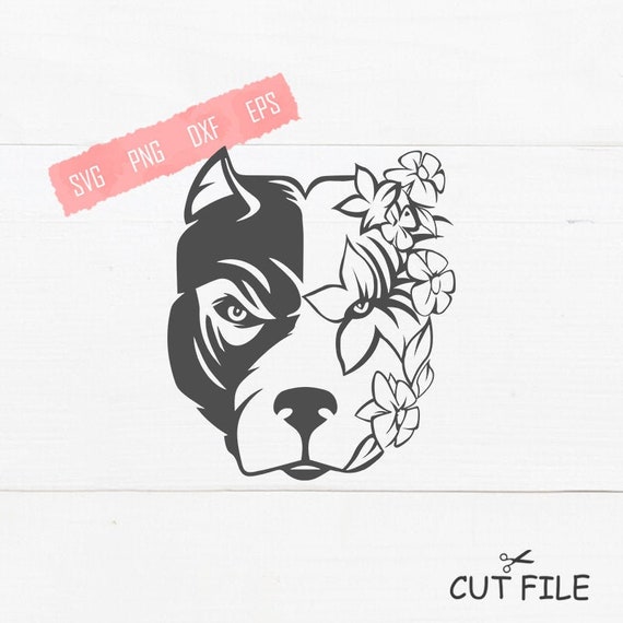 Download Pitbull Floral Dog Svg Shirt Print Commercial Use Etsy