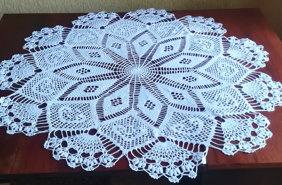 Crochet Doily Wedding Doily Lace Round Doilie Table Etsy