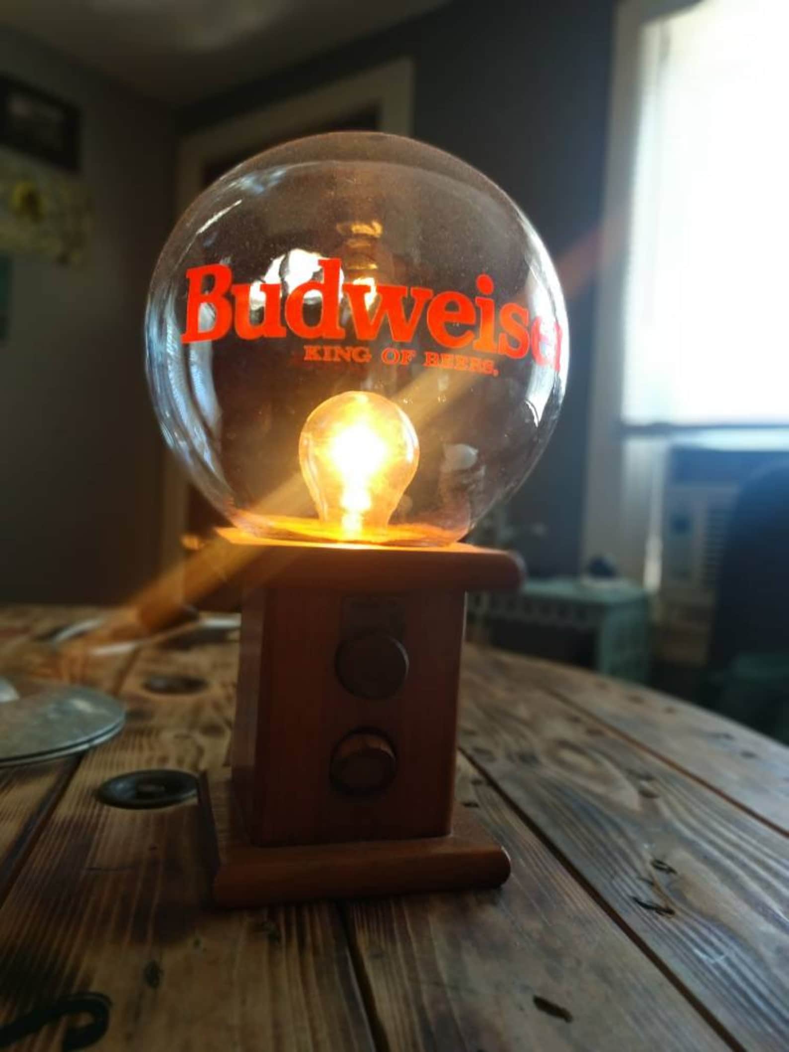 Gift for Him Budweiser Nut Dispenser Lamp King of Beers Etsy