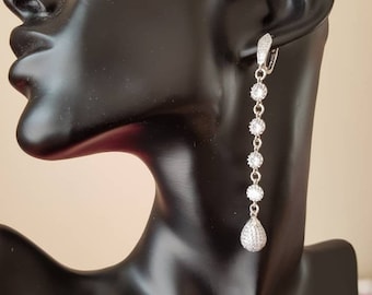 Handmade extra long teardrop earrings, gifts for her