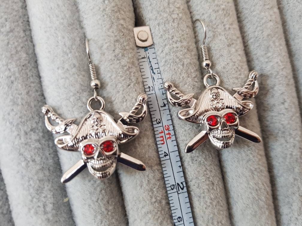 Orecchini Teschio Halloween Con Strass | Pendenti Gotici Horror Per Donne, Gioielli Brillanti Per Feste