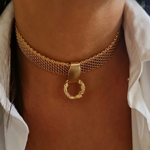 Gold o ring choker online