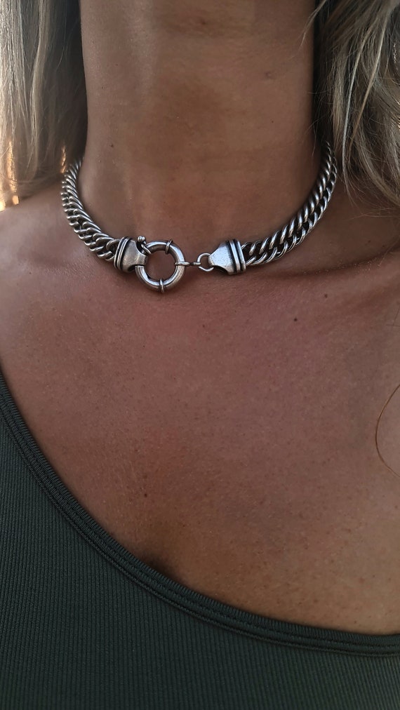 Grand Collier Vintage En Or à Maillons Articulés - Modèle 5624, Occasion Parfaite