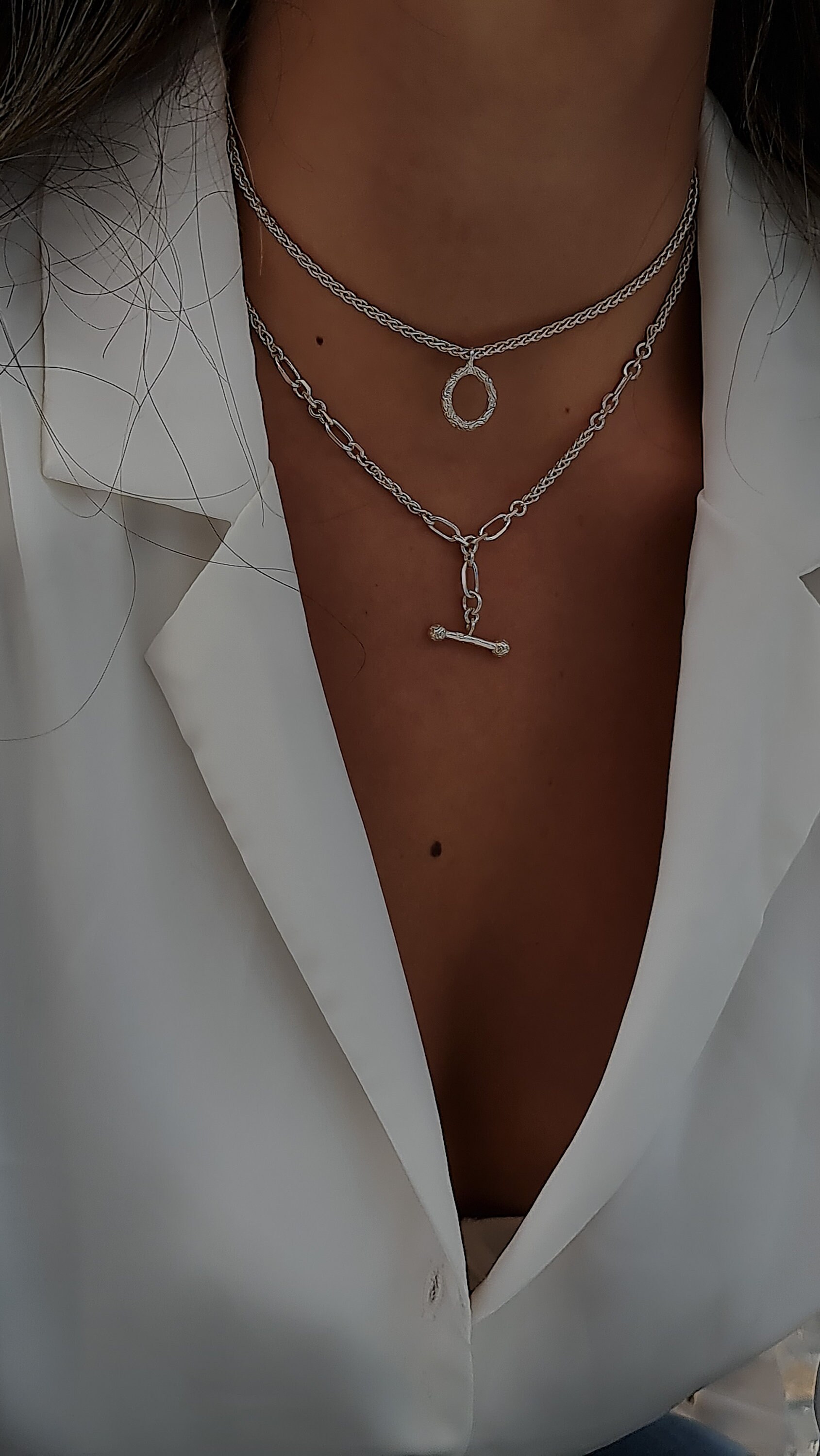 ネックレス・チョーカー BASSCLEF Two-line set layered necklace coin stick Amazon.com: CHESKY Dainty Layered Box Necklace Chain for