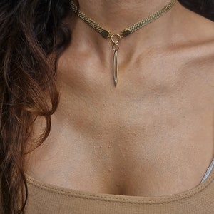Delicate V Choker Necklace, gold Day Collar for wedding, Geometric pendant Necklace, gothic, goth, punk, emo, necklace